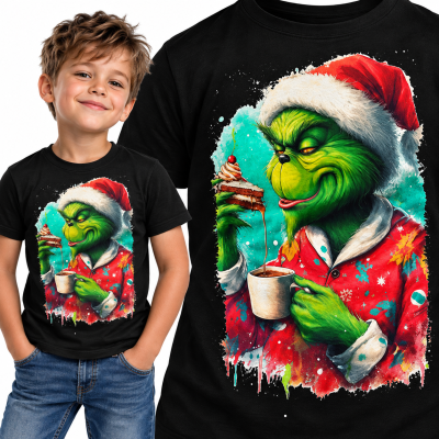 KOSZULKA DZIECIĘCA ŚWIĄTECZNA GRINCH COOKIE